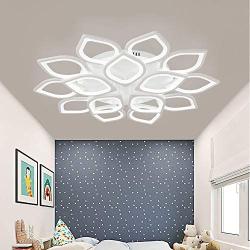 LED Ceiling Light Chandelier Flower Metal Acrylic Ceiling Lamp Fixture for Dining Room Bedroom Cafe Bar Corridor Hallway Entryway Passway Decoration (Not Dimmable - White)