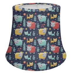 Pensura Funny Cartoon Animal Sheep Pattern Lamp Shade Bedroom Lamps Home Decorators for Women Gifts,Modern Trendy Decorative Handmade Lamp Shade for Dining Room Living Room Bedroom