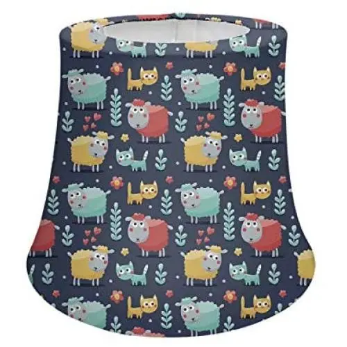 Pensura Funny Cartoon Animal Sheep Pattern Lamp Shade Bedroom Lamps Home Decorators for Women Gifts,Modern Trendy Decorative Handmade Lamp Shade for Dining Room Living Room Bedroom