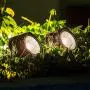 Solar Garden Rock Lights Outdoor,Ronana 2 Pack 10 LED Waterproof Solar Powered Rock Light with Ground Plug， Outdoor Landscaping Spotlights, for Indoor and Outdoor Decoration
