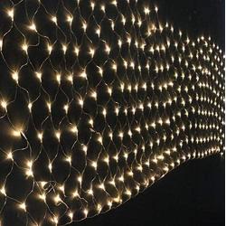 LED Lights Net 10ft X 6.6ft 200 Mesh String Lights Low Voltage with 8 Modes for Christmas Trees Bushes Wedding Party Garden Bedroom Indoor Outdoor Decorations (Warm White)