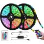 LED Strip Lights, Kwanan Color Changing LED Light Strip 32.8feet(10m) Kit SMD 5050 Waterproof Rope Lights with Bluetooth Controller Sync to Music Apply for TV, Home, Bedroom, Party (RGB)