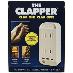 The Clapper, Wireless Sound Activated On/Off Light Switch, Clap Detection, Perfect for Kitchen/Bedroom/TV/Appliances, 120 V Wall Plug, Smart Home Technology, As Seen On TV Household Gift