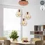 Fengqing-Chandeliers Cage Pendant Light Dining Table Lamp 3-Lights Pendant Lamp Modern Rose Gold Metal Diamond Lampshade Design Hanging Lamp Decoration Lamp for Bedroom Kitchen Restaurant Living Room