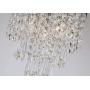 Riomasee Mini Chandelier Flush Mount Crystal Ceiling Light 3 Lights Modern Chrome Crystal Light Fixtures for Bedroom,Hallway,Closet,Girls Room,Kitchen