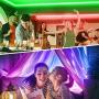 LED Strip Lights Music Sync Color Changing RGB LED Light Strip 16.4ft SMD5050 Waterproof 20-Key Remote + Sensitive Built-in Mic Led Lights for Bedroom Room Party