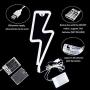 MWell Neon Signs, Neon Lights for Bedroom Wall Decor, USB and Battery Operated Led Fairy Lights, Outdoor Indoor String Night Lights for Kids Room, Living Room, Bar, Party, Wedding (Lightning-Warm)