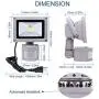 Motion Sensor Flood Lights Outdoor,10W Induction LED Lamp, IP65 Waterproof Spotlight,6500K LED Sensor Light,Security Light with US 3-Plug (Daylight White-Gray)