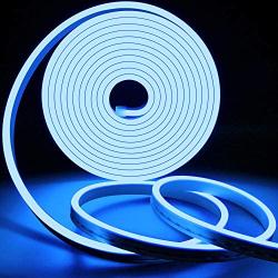 Dimmable Led Neon Rope Light,12V Blue Led Strip Lights, Lamomo 16.4 Ft/5m Led Strip IP65 Waterproof Silicone Rope Light for Indoor Outdoor Home Decoration 