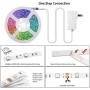 RGB Led Strip Lights 16.4 Feet 4096 DIY Colors Changing Rope Light 30mins Timing Off Led Tape Light Kits with 24keys Ir Remote, Adhesive Clips and 12v Ul Plug for Bedroom Kitchen Cabinet Tv Bar Party