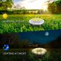 Outdoor Solar Lights, 8 LED Solar Disk Lights Waterproof Solar Powered Ground Lights Outdoor for Patio Pathway Garden Lawn Yard Driveway Deck Walkway Decorative Lights