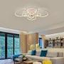 Ganeed Modern LED Flush Mount Lighting Fixture,Dimmable 8-Head Close to Ceiling Light Acrylic Chandeliers for Bedroom Living Room Dining Room Kitchen Office(120W/3000-6500K)