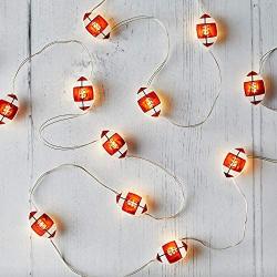 Lights4fun, Inc. 20 American Football Battery Operated Micro LED Indoor Silver Wire String Lights