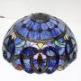 Tiffany Style Floor Lamp W16H64 Inch Tall Blue Purple Clouldy Stained Glass Shade 2E26 Antique Standing Reading Lighting Base S558 WERFACTORY LAMPS Bedroom Living Room Coffee Bedside Table Lover Gifts