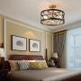 Deyidn Lighting 3-Light Rustic Semi Flush Mount Ceiling Light Fixture Modern Industrial Black and Gold Metal Cage Lamp for Bedroom, Kitchen, Living Room, Dining Room, Hallway, Stairway,Farmhouse