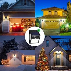 Solar Lights Outdoor 100 LED Solar Motion Sensor Wall Lights Wireless Solar Powered IP65 Waterproof Solar Security Lights for Porch Garden Yard Fence Patio Deck (4-Pack)