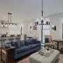 Infront Dining Room Chandelier 3-Light Farmhouse Light Fixture Rustic Chandelier Black Kitchen Island Lighting Indoor Chandelier