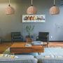 Berlato Coastal Beach Rope Rattan Woven Pendant Lamp, Natural Simple Hand Weaved Dome Pendant Light, Suspension Lamp for Living Room Bedroom Studyroom Hotel Restaurant