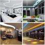 LED Strip Lights 50 ft,WENICE 15m RGB Flexible LED Tape Lights with DC12V Power Supply 24Key IR Remote Controller for Bedroom, Living Room