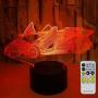 Novelty Race Car 3D Night Light 7 Colors Changing Nightlight with Smart Touch & Remote Control Optical Illusion Lamps for Kids or as Gifts for Women Kids Girls Boys
