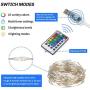 Koxly Christmas Fairy String Lights USB Powered, 16 Colors Changing String Lights 33ft 100 LED Waterproof Twinkle Lights with 4 Lighting Modes Remote Control for Bedroom Wedding Christmas Decorations