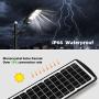 LANGY 90W Solar Powered Street Light Outdoor,180 LED 10000 Lumen W/Light Control, Sensitive PIR Motion Sensor, Dusk to Dawn Security Led Flood Light for Square,Yard, Garden,Basketball Court