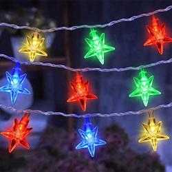 JMEXSUSS Star String Lights Indoor, 33ft 100 LED Christmas Lights Outdoor Waterproof, 8 Lighting Modes Multicolor Twinkle Fairy Lights Plug in for Bedroom Tree Xmas Wedding Party Yard Garden New Year