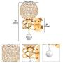 Gold Wall Sconce, Modern Luxury Crystal Wall Lamp, Wall Mounted Crystal Sconces Wall Lighting, Bedroom Wall Light Fixtures with Crystal Pendant Living Room Sconces Wall Decor- E26 Socket