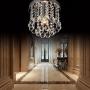 ZEEFO Crystal Chandeliers Light, Mini Style Modern Décor Flush Mount Fixture with Crystal Ceiling Lamp for Hallway, Bar, Kitchen, Dining Room, Kids Room (8 inch)