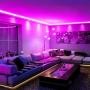 Phopollo LED Strip Lights, 50ft 5050 Flexible LED Lights with 44 Key IR Remote Controller and 12V Power Supply for Bedroom