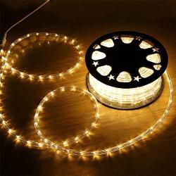 100 Feet 720 LED Rope Lights,2-Wire Low Voltage Waterproof Rope Lights Outdoor ,Indoor Background Lighting Idear for Trees,Bridges,Eaves,Pool,Wedding Use(Warm White)