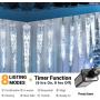 Christmas Icicle Lights, 20 icicles 90 LED Icicle Lights, Outdoor Indoor Crystal Ice String Lights, Connectable White Icicle Lights for Christmas Decorations