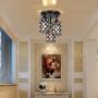 HMVPL Ceiling Lights Fixtures, 3-Lights Semi Flush Mount Kitchen Close to Ceiling Lamp, Crystal Pendant Lighting Collection for Island Dining Room Hallway Entry Bedroom
