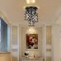 HMVPL Ceiling Lights Fixtures, 3-Lights Semi Flush Mount Kitchen Close to Ceiling Lamp, Crystal Pendant Lighting Collection for Island Dining Room Hallway Entry Bedroom
