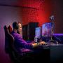 BlissLights Starport USB Laser Star Projector for Game Room Decor, Bedroom Night Light, or Mood Lighting Ambiance (Red)