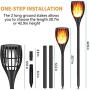 Fitybow Solar Torch Lights Outdoor, Waterproof Dance Flame Lighting Solar Garden Light Outdoor Landscape Decoration Lighting Dusk to Dawn Security Torch Light for Patio Deck Driveway 4Pack