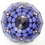 Tiffany Ceiling Fixture W12H11 Inch Semi Flush Mount Light Blue Purple Lavender Stained Glass Baroque Shade WERFACTORY Lamps Kid Living Room Bedroom (S003C Series) Tiffany Ceiling Fixture W12H11 Inch Semi Flush Mount Light Blue Purple Lavender Stained Glass Baroque Shade WERFACTORY Lamps Kid Living Room Bedroom (S003C Series)