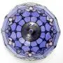 Tiffany Ceiling Fixture W12H11 Inch Semi Flush Mount Light Blue Purple Lavender Stained Glass Baroque Shade WERFACTORY Lamps Kid Living Room Bedroom (S003C Series)