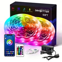 Daybetter SMD 5050 App Control Bluetooth Led Strip Lights- 50ft