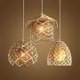 KWOKING Lighting Rustic Weave Wicker Hanging Lamp House Shape Pendant Light Natural Hemp Ball Rattan Chandelier Light Fixture for Hallway Dining Room - Style B