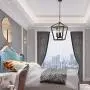 Neady 4-Light Hanging Pendant Light Adjustable Height Chandelier Rustic Metal Pendant Light for Bedroom Kitchen Island Livingroom Farmhouse Foyer