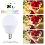 JandCase LED Globe Candelabra Light Bulbs, 2.5W(25W Equivalent), 250lm, Soft White 3000K, LED Bulbs for Ceiling Fan, E12 Base, Tiny G14 Bulbs, Not Dimmable, 6 Pack