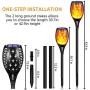 Topmante Upgraded Solar Torch Lights Waterproof Flickering Dancing Flames Torches Lights Outdoor Solar Landscape Decoration Lighting Dusk to Dawn Auto On/Off Path Lights (4 Pack - Star)