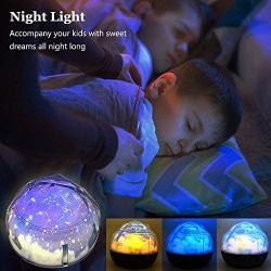 Star Night Light for Kids, Universe Night Light Projection Lamp, Romantic Star Sea Birthday New Projector lamp for Bedroom - 6 Sets of Film