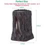 TONULAX Solar Lights Outdoor,Stump On Fire Torch Lights,Flickering Flame Lantern Lights,Solar Powered Landscape Decoration Lighting for Garden Patio Pathway Deck Yard Decor(2 Pack)