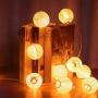 Lantern String Lights Plug in, UL Listed Outdoor Lantern Lights String 9.83FT Pack of 10 Nylon Lantern String Lights for Patio, TIGOMOOV White Lights String for Bedroom
