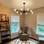 Mid Century 8-Lights Chandelier，Black Ceiling Light Fixture，Ceiling Lighting for Kitchen Dining Room Bedroom Living Room Kitchen Farmhouse