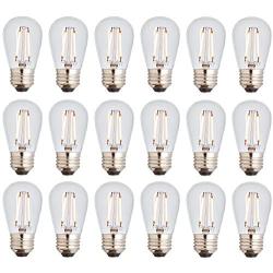 Newhouse Lighting S14LED18 Outdoor Weatherproof Shatterproof S14 String Light Bulbs, 18-Pack, Glass, 18 Count