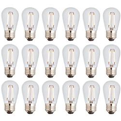 Newhouse Lighting S14LED18 Outdoor Weatherproof Shatterproof S14 String Light Bulbs, 18-Pack, Glass, 18 Count