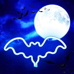 Bat Neon Signs Christmas Night Lights, LED Neon Lights Bat Shape Lamp for Wall, Festival, Party Teens Bedroom Decor-Bat(Blue)